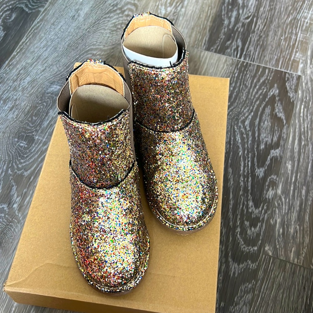 J Crew Factory Girls Sz K12 Gold Mini Boots
